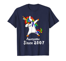 Load image into Gallery viewer, 11 Years Old 11th Birthday Unicorn Dabbing Shirt 2007 Gift