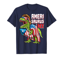 Load image into Gallery viewer, Amerisaurus Rex Dinosaur 4th of July Firework Shirt Kids
