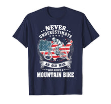Load image into Gallery viewer, Mens Never Underestimate Mountain Bike Rider T-Shirt