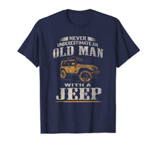 Load image into Gallery viewer, Mens Vintage Never Underestimate an Old Man with Jeeps T shirt
