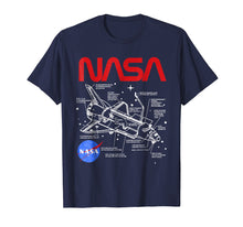 Load image into Gallery viewer, NASA Space Shuttle Schematic Layout Graphic T-Shirt