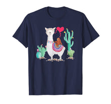 Load image into Gallery viewer, Sloth Riding Llama Tshirt Funny Valentines Day Gift