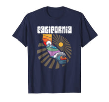 Load image into Gallery viewer, California Outdoors Retro Mountains Trees & Waves T-Shirt