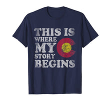 Load image into Gallery viewer, Colorado Flag Story Begins T-Shirt Men Women Kids