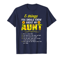 Load image into Gallery viewer, 5 things You Should Know about my Aunt T-shirt Niece Nephew