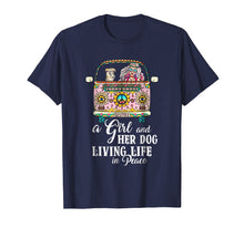 Load image into Gallery viewer, A Girl And Her Dog Living Life In Peace T-Shirt Peace Day