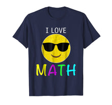 Load image into Gallery viewer, I LOVE MATH TSHIRT FOR TEACHERS EMOJI HEARTS LOVE