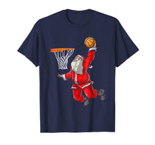 Load image into Gallery viewer, Basketball Santa T Shirt Christmas Hat Ball Sport