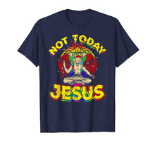 Load image into Gallery viewer, Baphomet Sigil Not Today Jesus Satanic Unicorn T Shirt