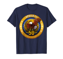 Load image into Gallery viewer, Apollo 11 Golden 50th Anniversary Eagle and Moon T Shirt Tee