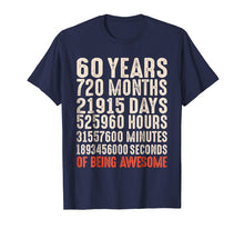 Load image into Gallery viewer, 60 Years Old 60th Birthday Vintage Retro T Shirt 720 Months