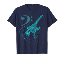 Load image into Gallery viewer, Bass with Clef Neon T-Shirt for Bassists & Bass Player