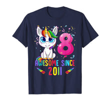 Load image into Gallery viewer, 8 Years Old 8th Birthday Unicorn Shirt Girl gift Gift