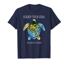 Load image into Gallery viewer, Keep The Sea Plastic Free Turtle T-shirt Gift