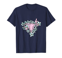 Load image into Gallery viewer, Uterus middle fingers up tee feminist protest shirt