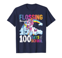 Load image into Gallery viewer, Flossing through 100 Days of School Flossing Unicorn Shirt