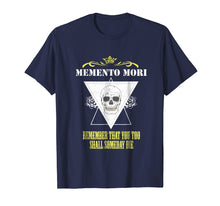 Load image into Gallery viewer, Memento Mori Philosophy Philosopher Skull Book Dark T-Shirt