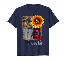 Load image into Gallery viewer, Love Nana Life Sunflower Bee Tshirt