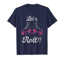Load image into Gallery viewer, Let's Roll Roller Skating Derby Cute Distressed T-Shirt