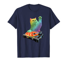 Load image into Gallery viewer, DJ Cat Shirt Cat DJ Pizza EDM Music Cute White Kitty Tee
