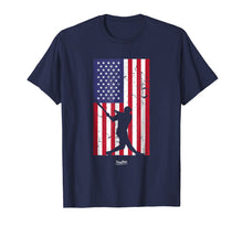 Load image into Gallery viewer, American Flag Baseball Love Distressed Baseball Player Shirt