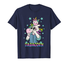 Load image into Gallery viewer, Dadacorn Unicorn Dad And Baby Fathers Day T-Shirt