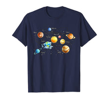 Load image into Gallery viewer, Solar System Chart Educational, Science T-Shirt Darks