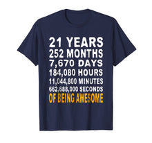 Load image into Gallery viewer, 21st Birthday Gifts T Shirt 21 Years Old Being Awesome Tee