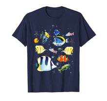 Load image into Gallery viewer, Tropical fish aquarium under ocean t-shirt