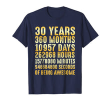 Load image into Gallery viewer, 30 Years Old 30th Birthday Gold Vintage T Shirt 360 Months