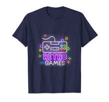 Load image into Gallery viewer, Retro Games T-Shirt Neon Glow Classic Gaming