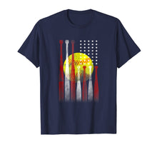 Load image into Gallery viewer, American Flag Vintage Softball Flag T-Shirt, Dad, Mom Gift
