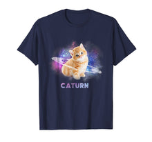 Load image into Gallery viewer, Cat in space caturn T-Shirt