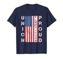 Load image into Gallery viewer, Union Proud American Flag Pipefitter Shirt