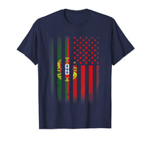 Load image into Gallery viewer, Portuguese American Flag T-shirt Portugal Usa America