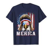 Load image into Gallery viewer, Merica Eagle Mullet Shirt 4th of July American Flag Shirt