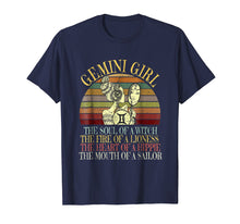 Load image into Gallery viewer, Gemini Girl Zodiac Sign T Shirt May & June Birthday Women