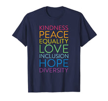 Load image into Gallery viewer, Peace Love Inclusion Equality Diversity Human Rights T-Shirt-173051