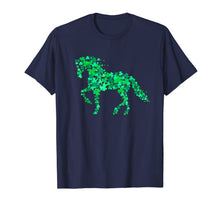 Load image into Gallery viewer, Funny Shamrock Horse Lover St. Patricks day Horseshoe Gift T-Shirt-1045698