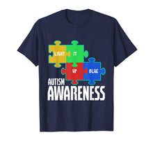 Load image into Gallery viewer, Light It Up Blue Puzzle Inspirational Autism Awareness Gift T-Shirt-158083