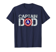 Load image into Gallery viewer, Mens Dad's Birthday Captain Dad Superhero T-Shirt