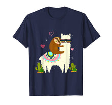 Load image into Gallery viewer, Sloth riding llama Funny Gift for Kids Girls Women T shirt-504050