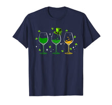 Load image into Gallery viewer, Three wine glasses shamrock Shirt St Patricks day Irish gift T-Shirt-365895