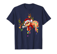 Load image into Gallery viewer, Santa sloth gorgeous reindeer Light Christmas Lover Gift T-Shirt