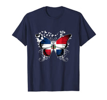Load image into Gallery viewer, Dominican Republic Flag Shirt Butterfly Graphic T Shirt-1181624