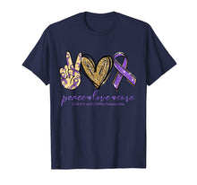 Load image into Gallery viewer, Peace - Love - Cure Crohn and Colitis Awareness Gift T-Shirt-1179952