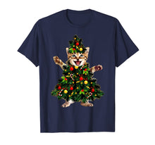 Load image into Gallery viewer, Santa Maine Coon Cat Christmas Tree Light Funny Xmas Cat T-Shirt