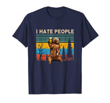 Load image into Gallery viewer, I Hate People - Bear Drinking Beer Tshirt Funny Gifts T-Shirt