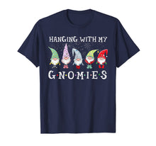 Load image into Gallery viewer, Santa Gardening Gnome Christmas Tee Hanging With My Gnomies T-Shirt