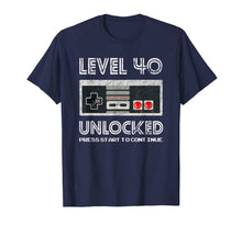 Load image into Gallery viewer, 40 Year Old Fourty Birthday Gift Level 40 unlocked gamer T-Shirt-201277